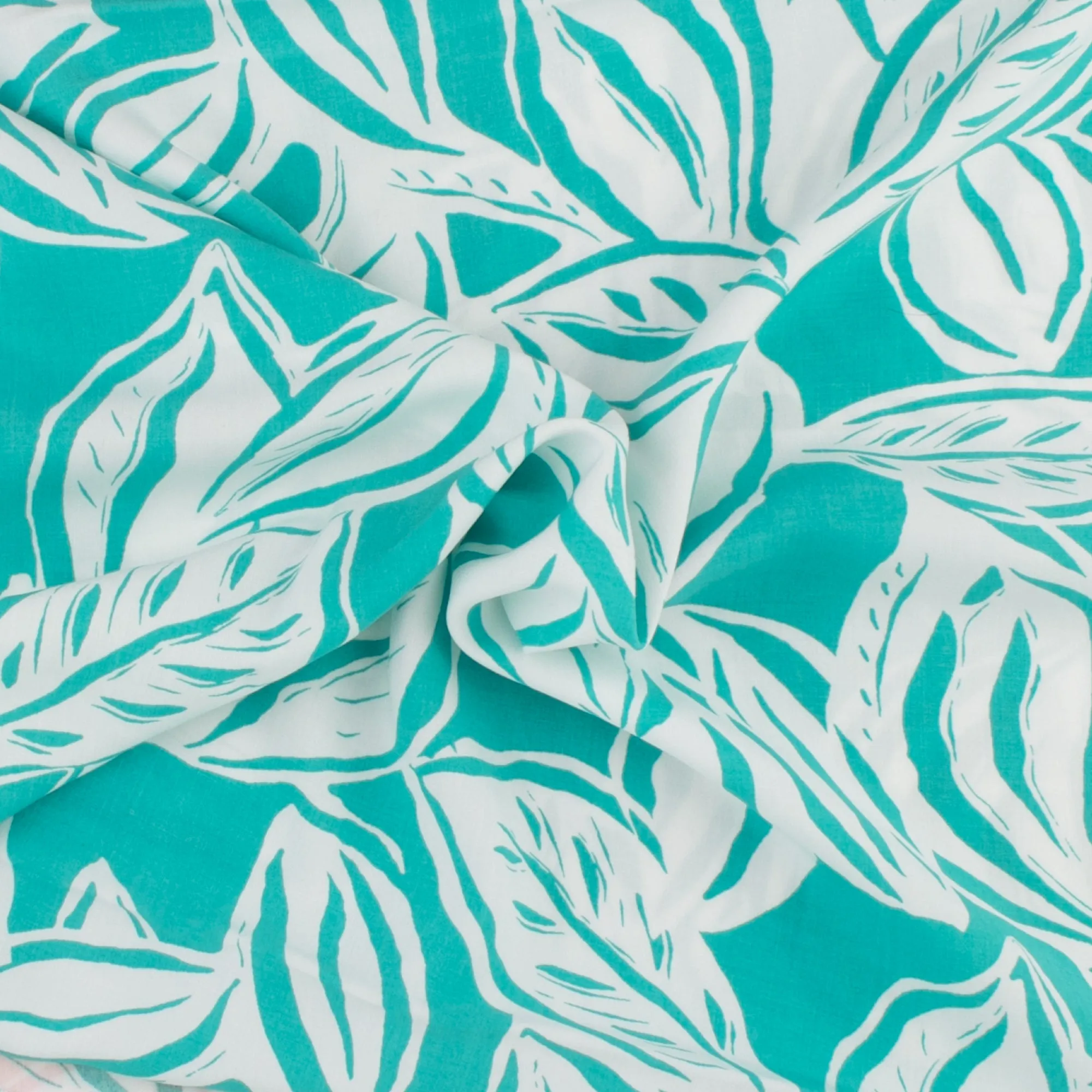 Printed Rayon Poplin - NATASHA - 008 - Aqua