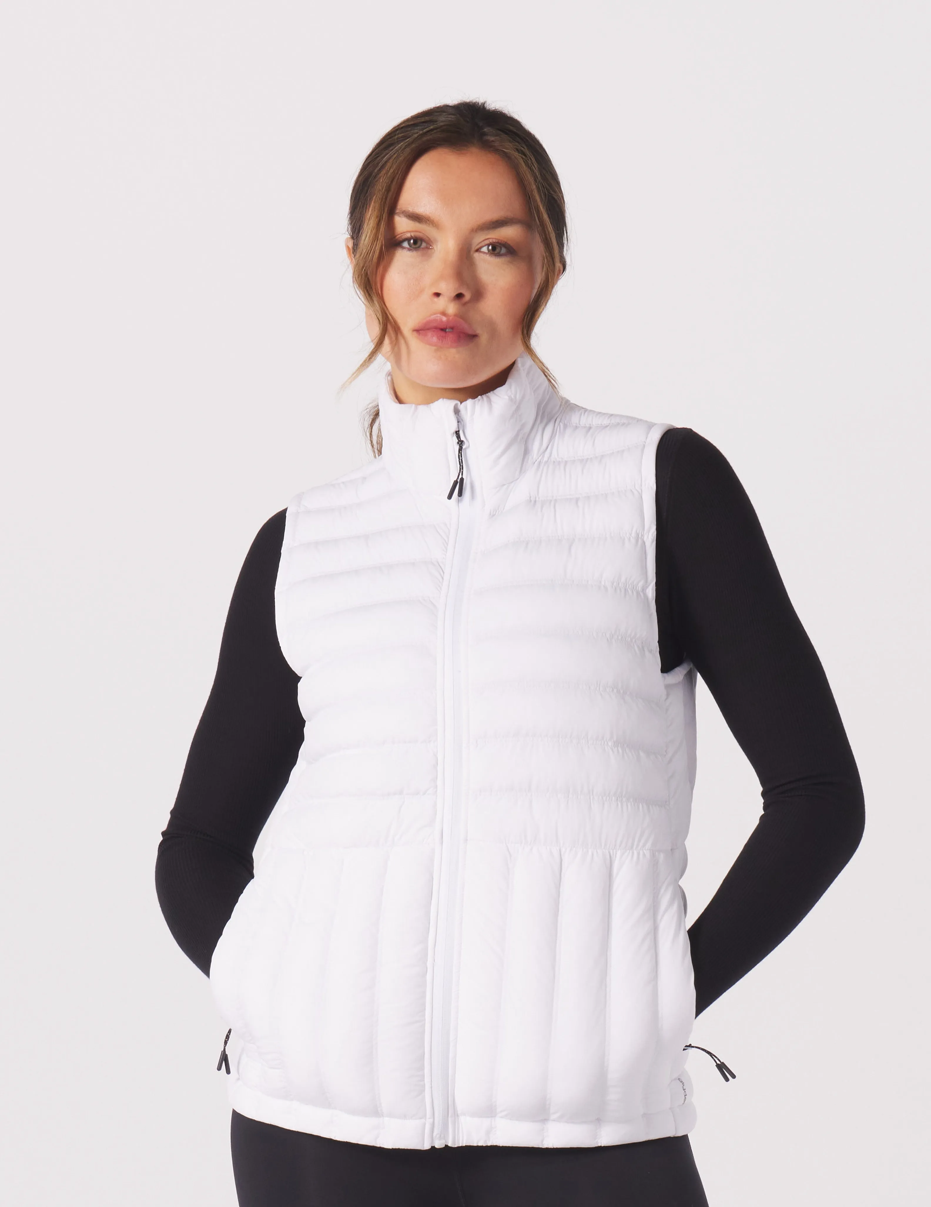 Puffer Vest: White