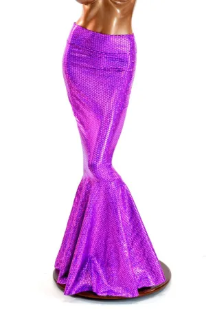 Purple High Waist Mermaid Skirt