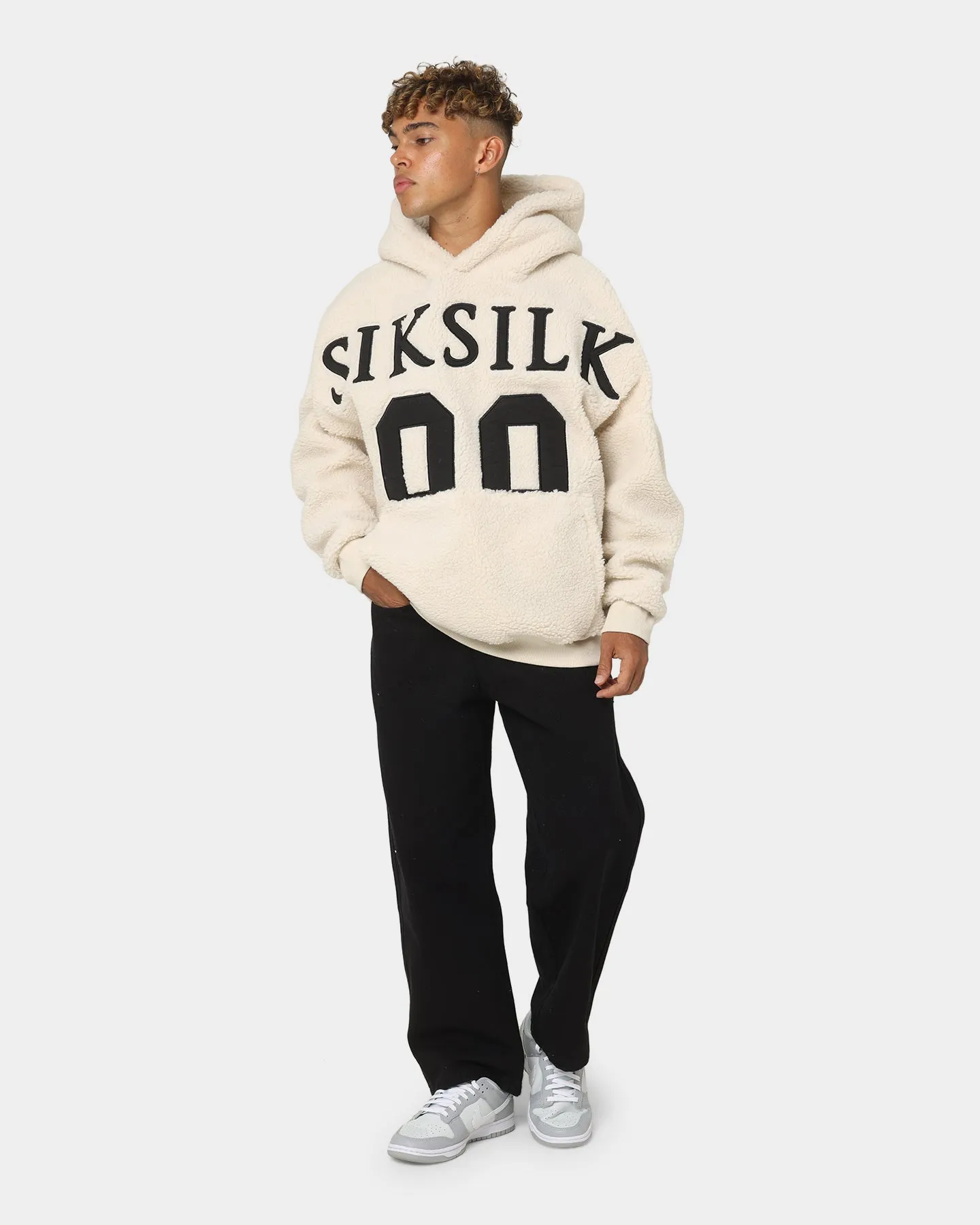 Sik Silk Borg Hoodie Ecru