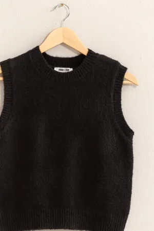 Sleeveless Cropped Sweater Top