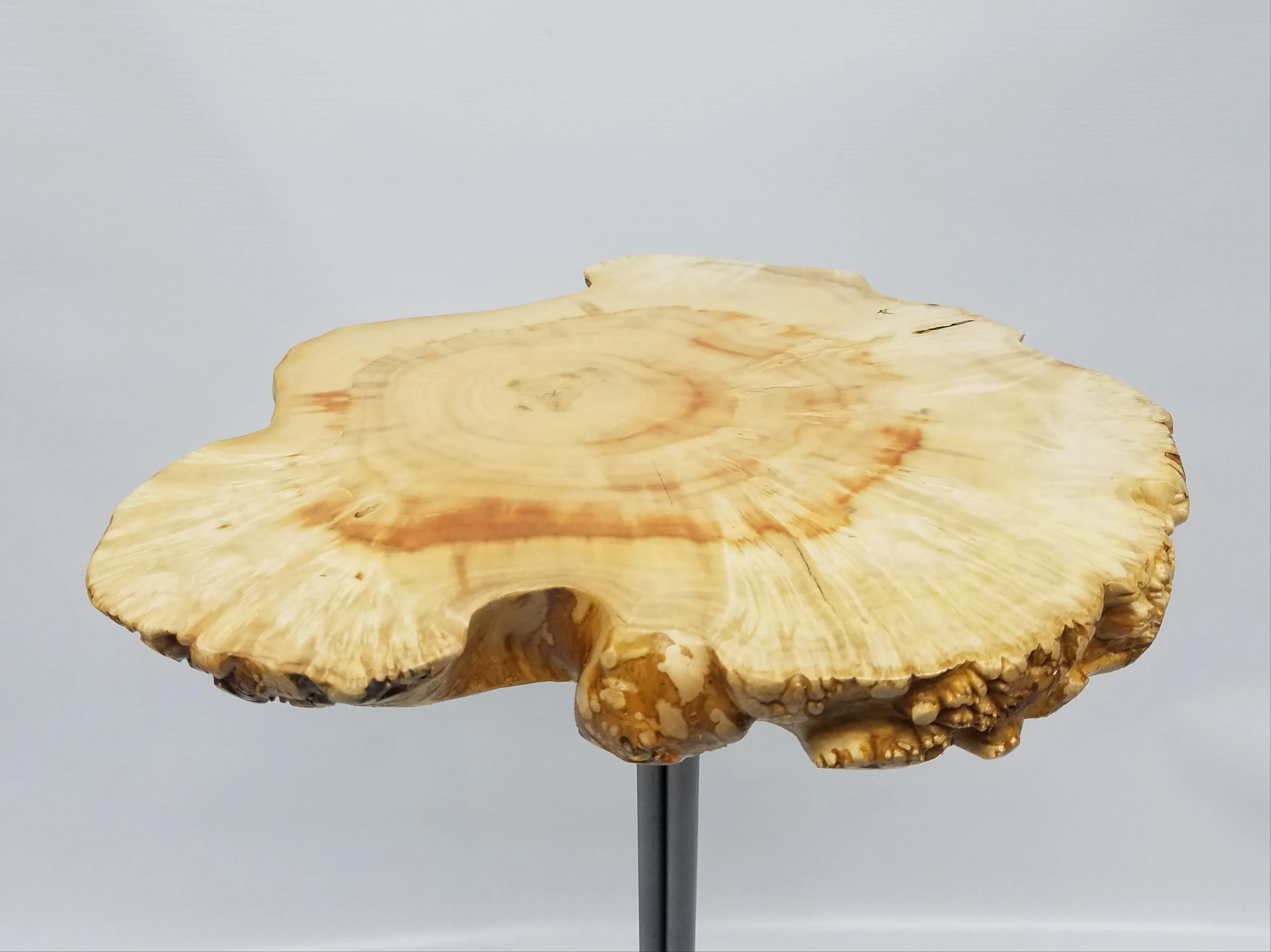 Small End Table- Drink Stand- Side Table- Maple Burl- Plant Stand- Foyer Table- Statuary Stand- Unique Furniture- Handmade Table- Slab Table