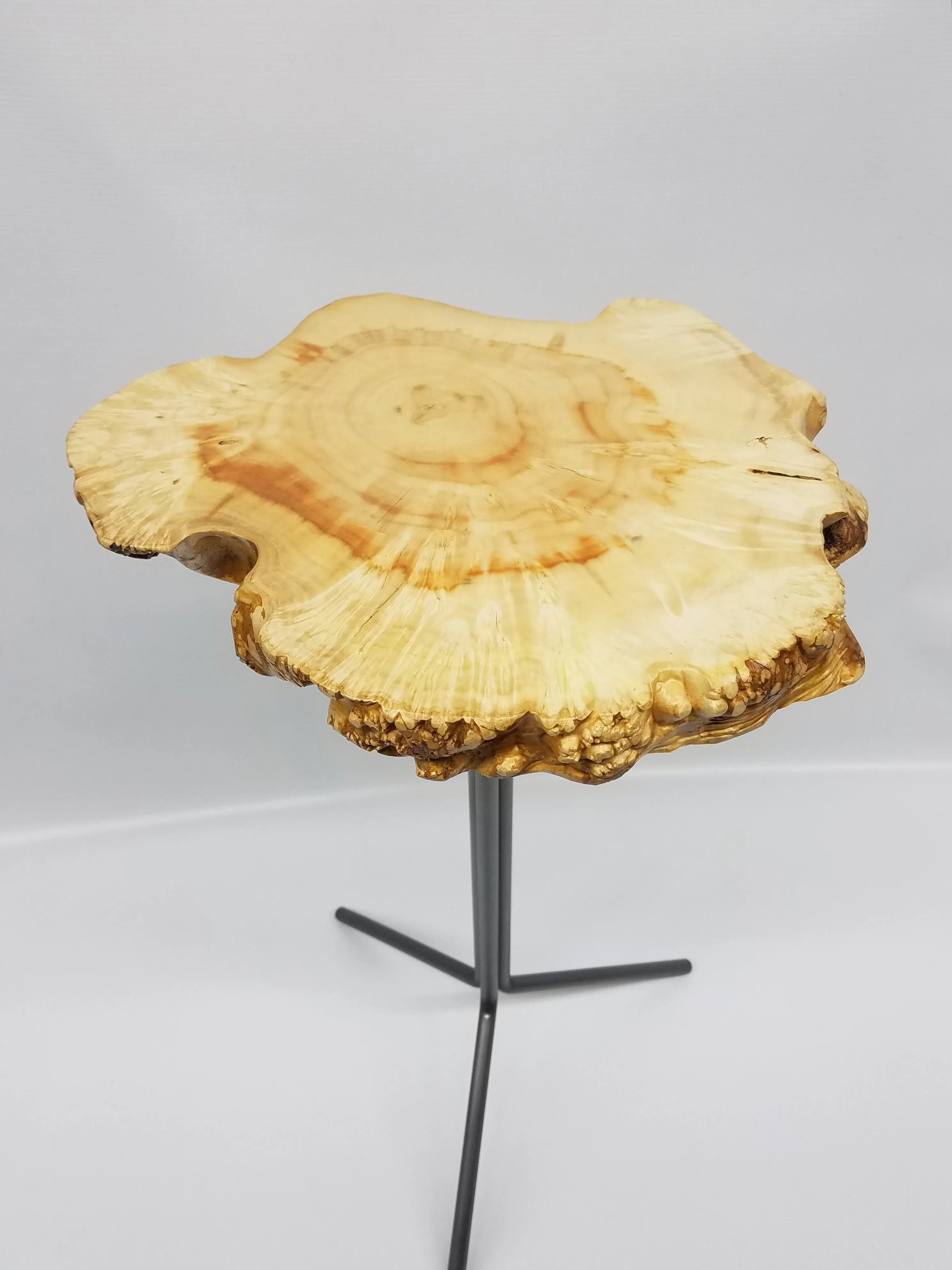 Small End Table- Drink Stand- Side Table- Maple Burl- Plant Stand- Foyer Table- Statuary Stand- Unique Furniture- Handmade Table- Slab Table