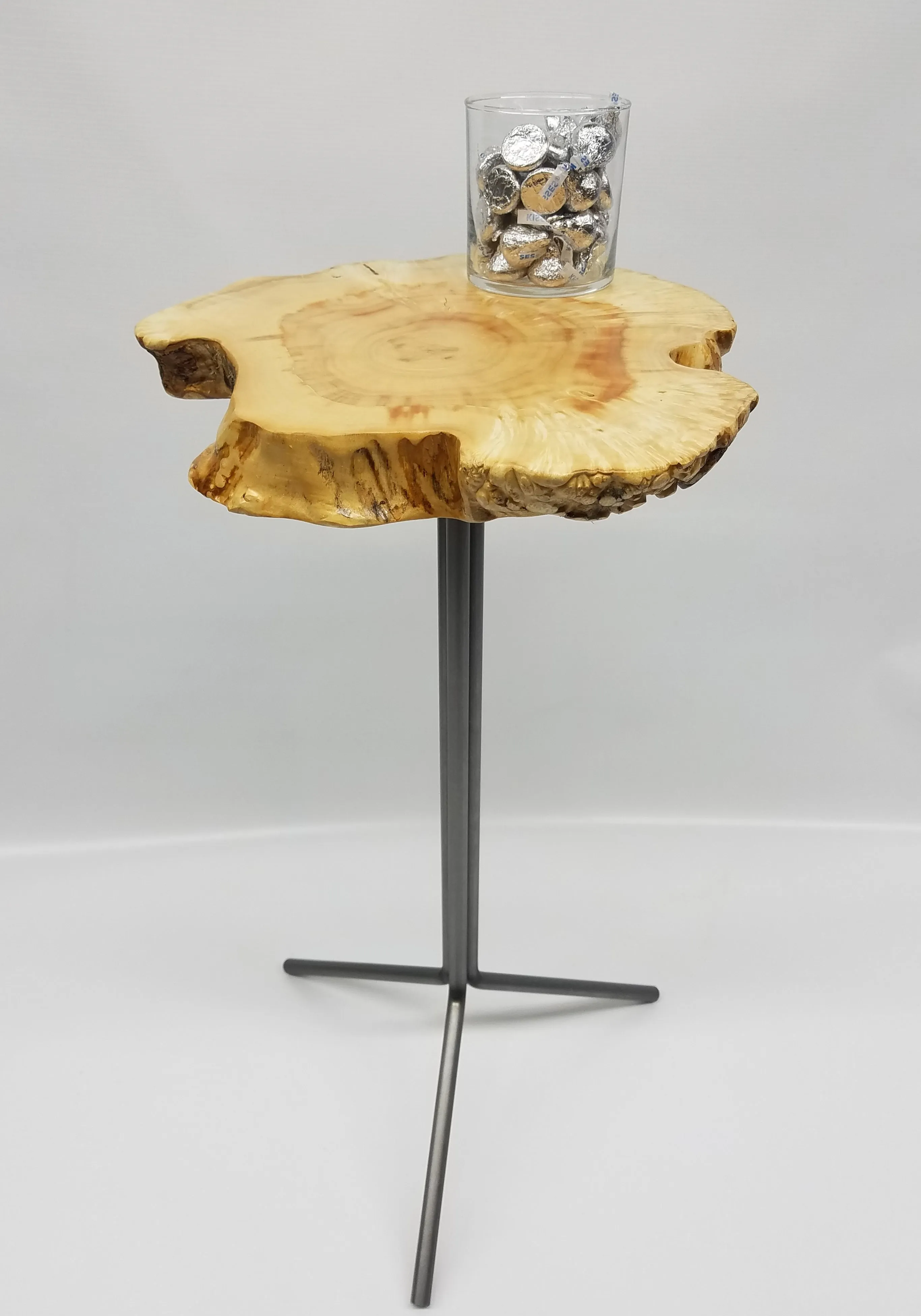 Small End Table- Drink Stand- Side Table- Maple Burl- Plant Stand- Foyer Table- Statuary Stand- Unique Furniture- Handmade Table- Slab Table