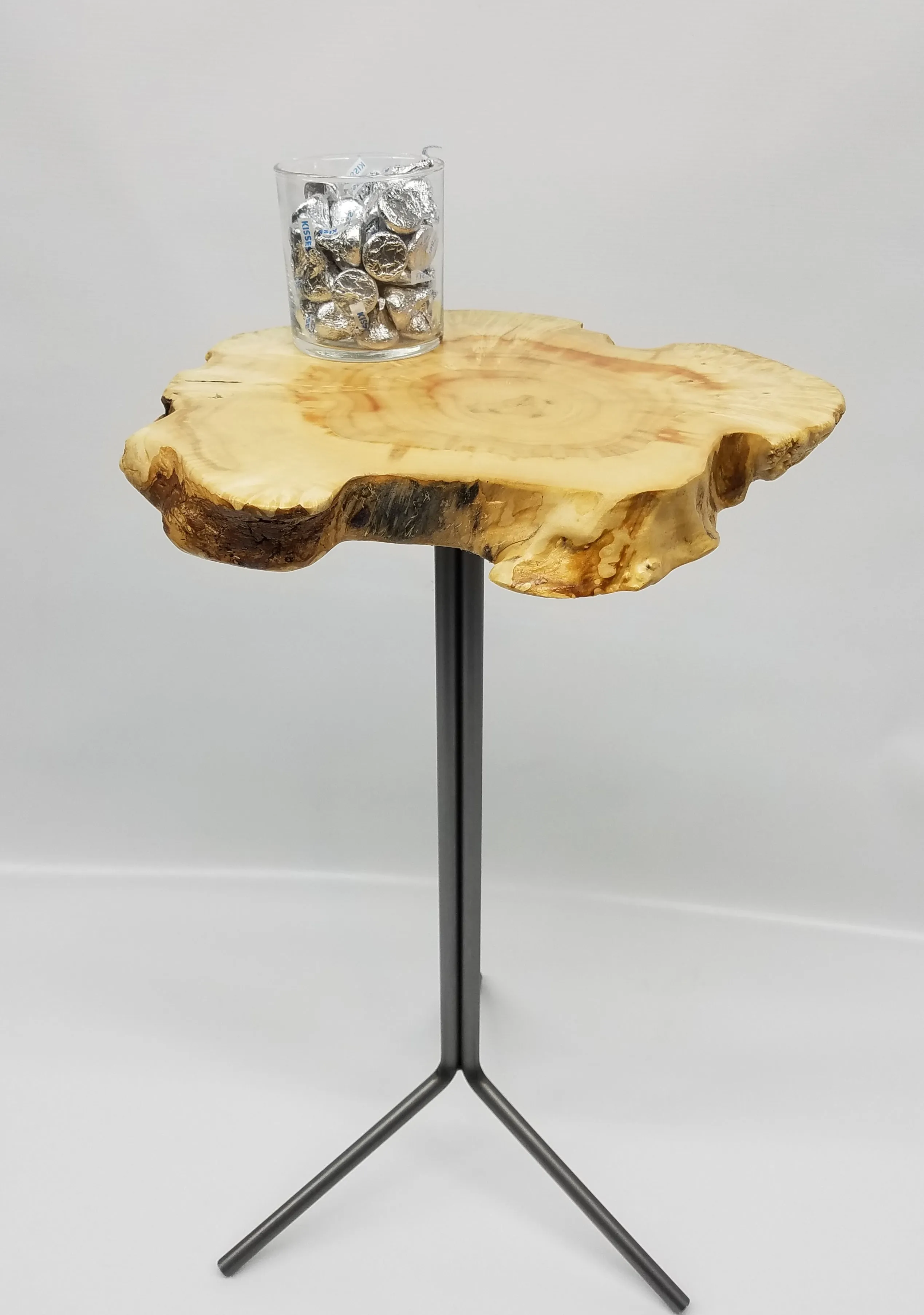 Small End Table- Drink Stand- Side Table- Maple Burl- Plant Stand- Foyer Table- Statuary Stand- Unique Furniture- Handmade Table- Slab Table