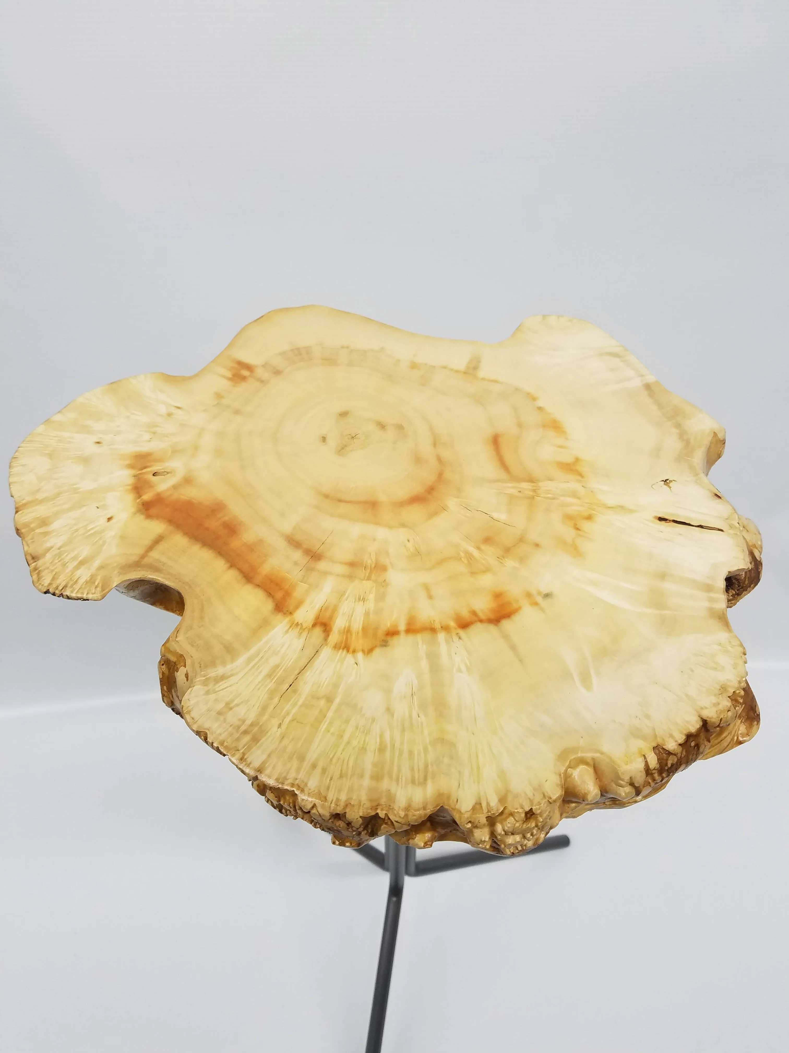 Small End Table- Drink Stand- Side Table- Maple Burl- Plant Stand- Foyer Table- Statuary Stand- Unique Furniture- Handmade Table- Slab Table