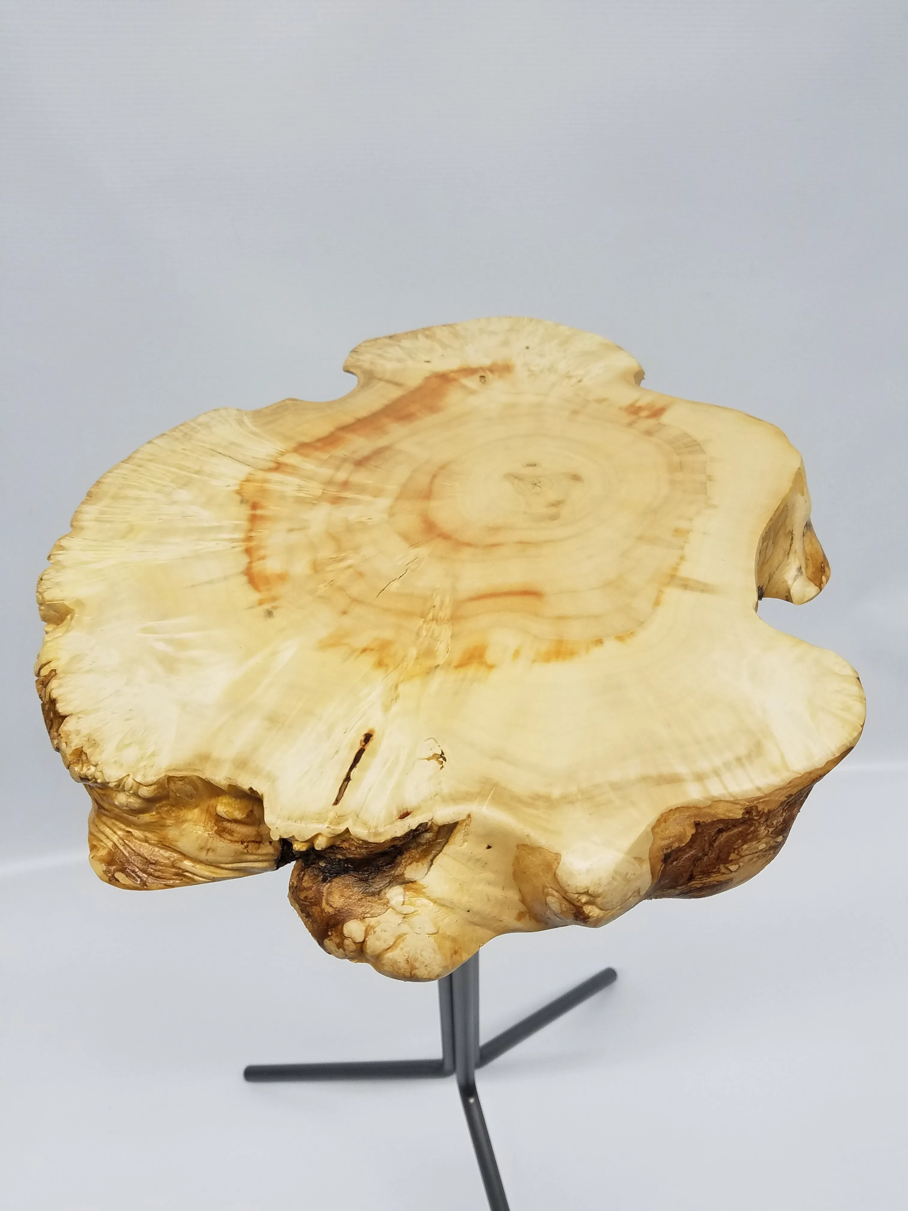 Small End Table- Drink Stand- Side Table- Maple Burl- Plant Stand- Foyer Table- Statuary Stand- Unique Furniture- Handmade Table- Slab Table