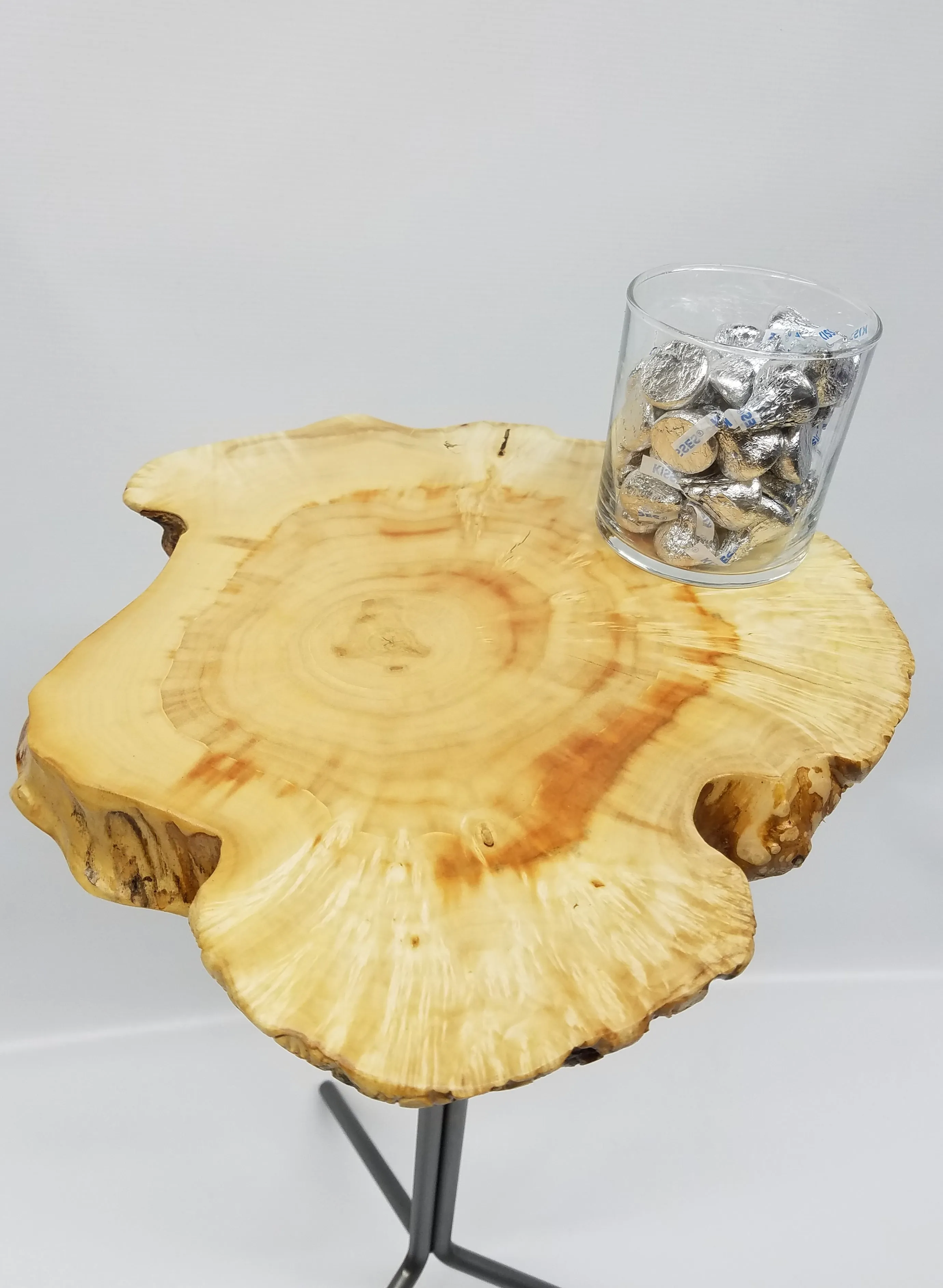 Small End Table- Drink Stand- Side Table- Maple Burl- Plant Stand- Foyer Table- Statuary Stand- Unique Furniture- Handmade Table- Slab Table