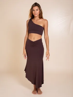 Sophia Reversible Midi Skirt - Cacao