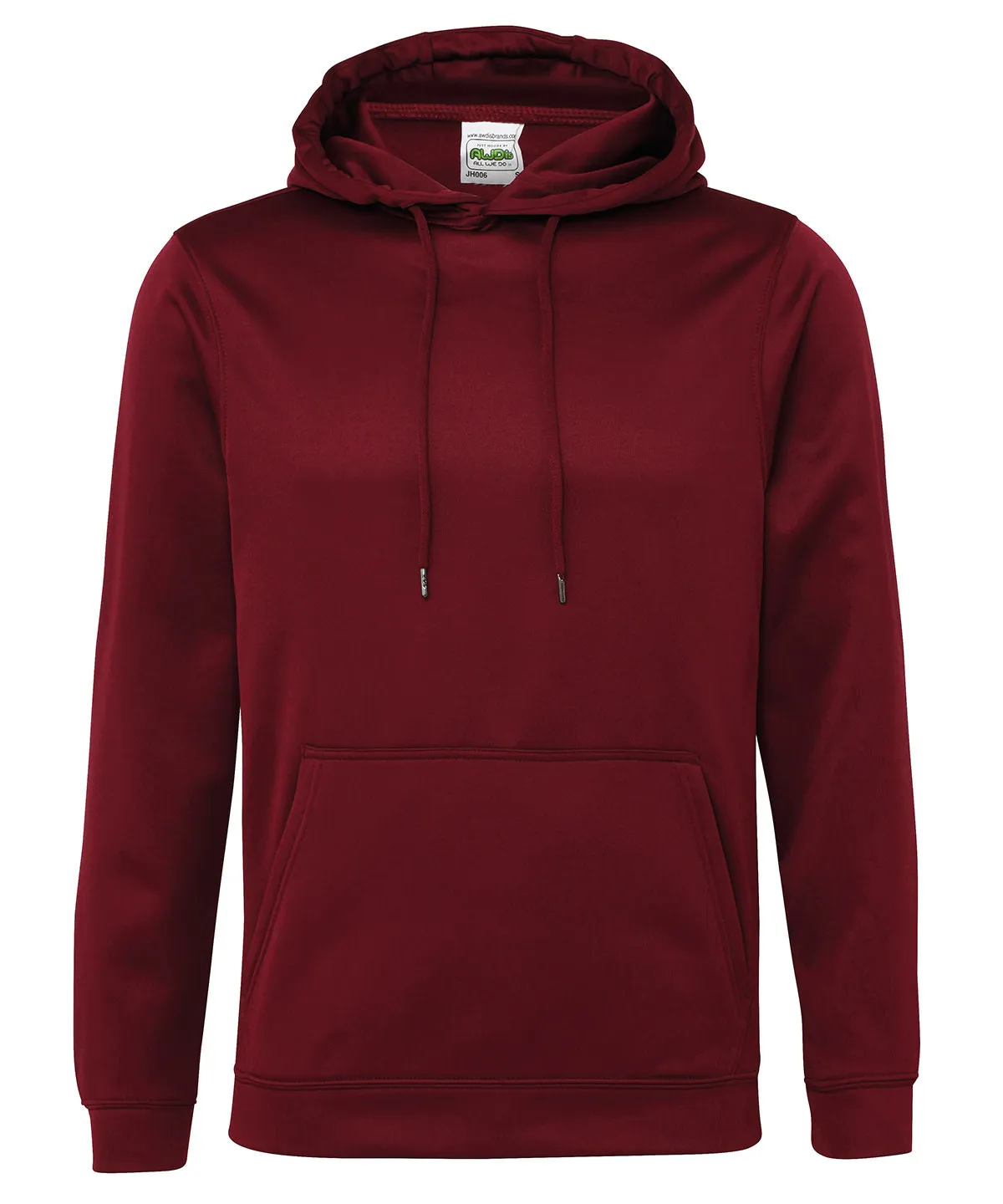 Sports polyester hoodie | Burgundy