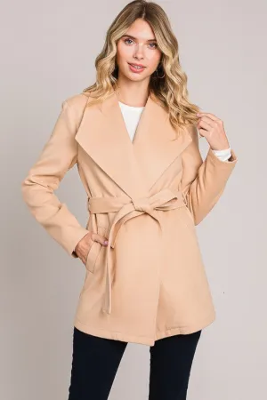 Stephanie Collar Front Tie Coat