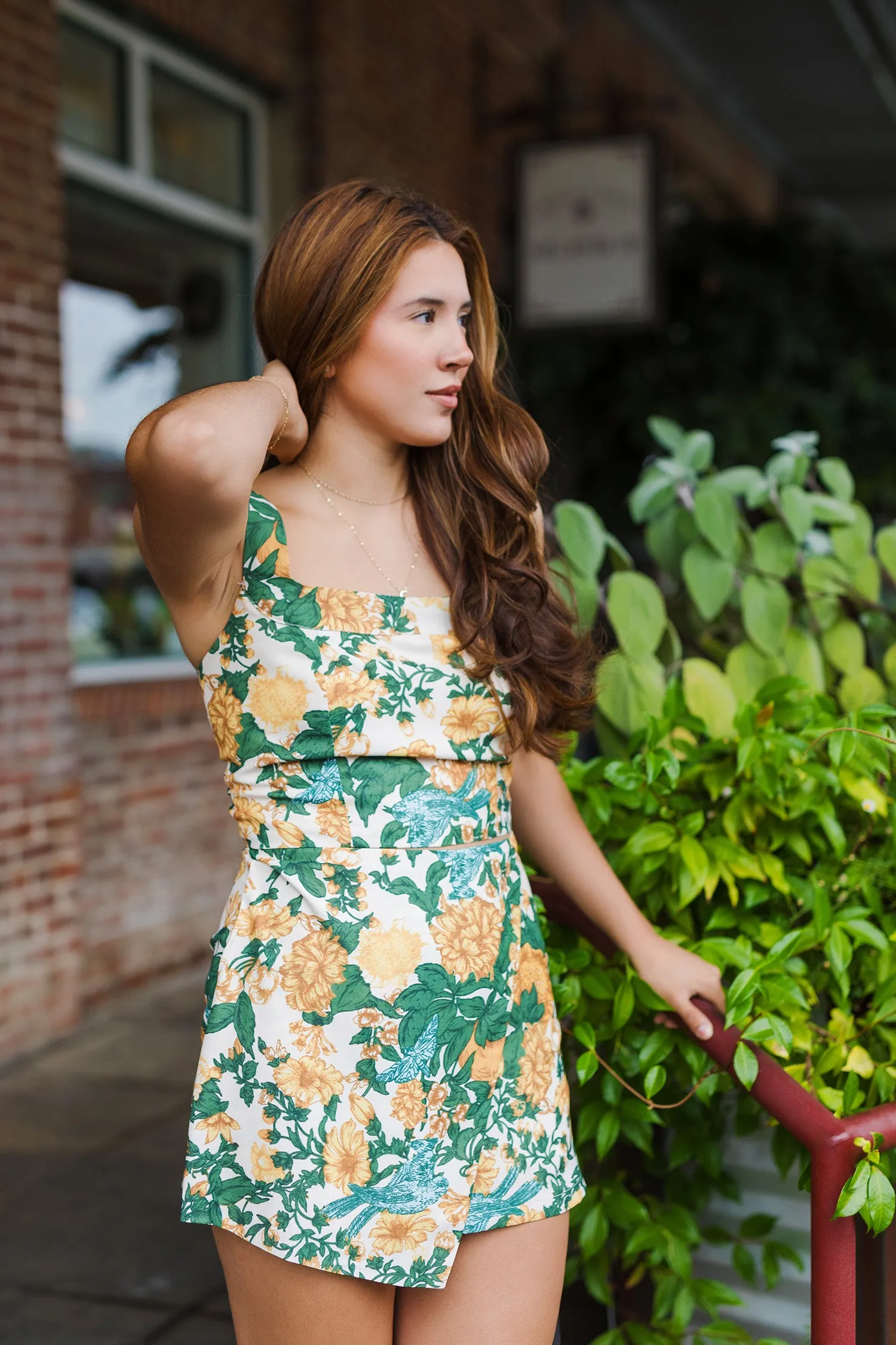 The Flowerful Words Crop Top and Mini Skirt Set