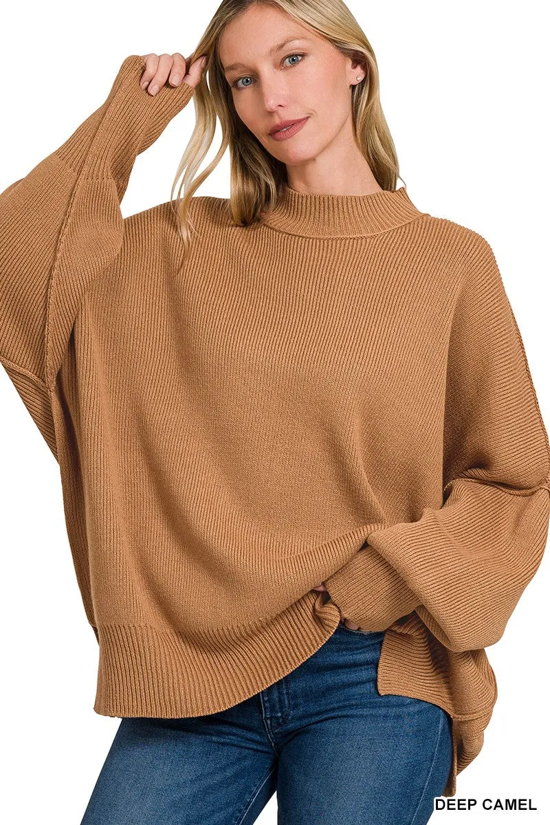 The Monica Side Slit Sweater - Final Sale