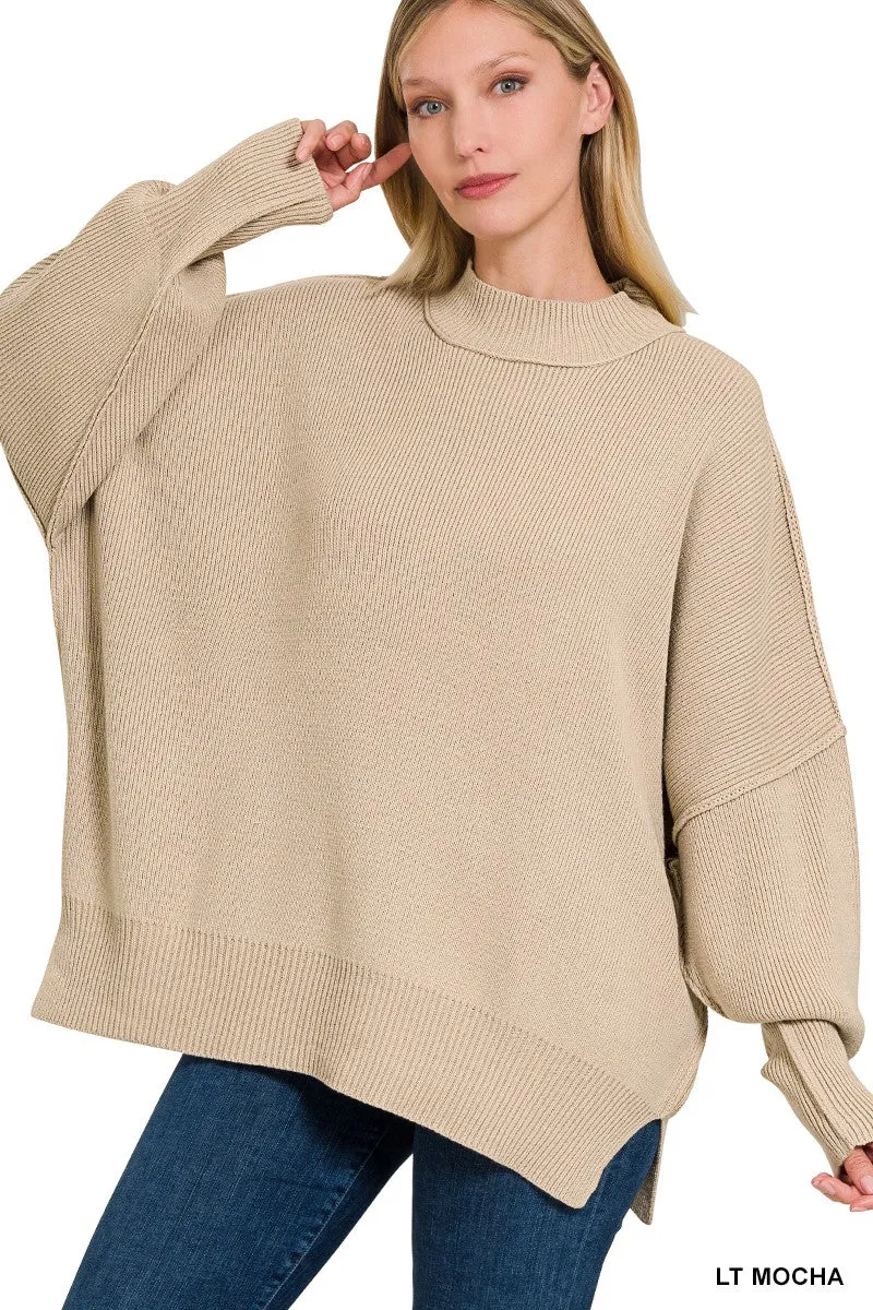 The Monica Side Slit Sweater**