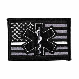 Thin White Line Star of Life Flag Patch