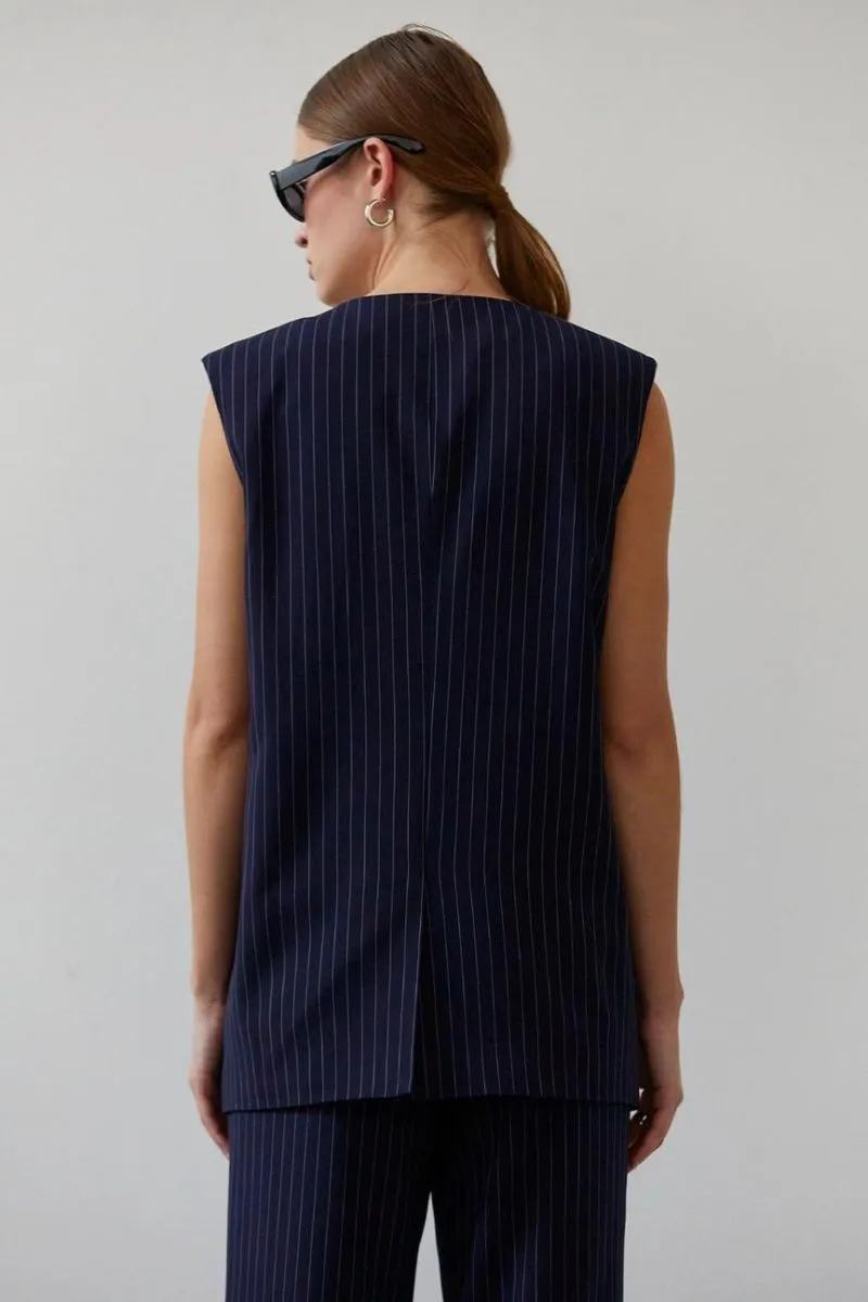 Valencia Pinstripe Blazer Vest