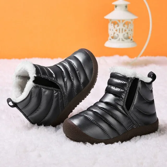 Winter Boots Girls Waterproof Snow Shoes Kids Keep Warm Children Boots