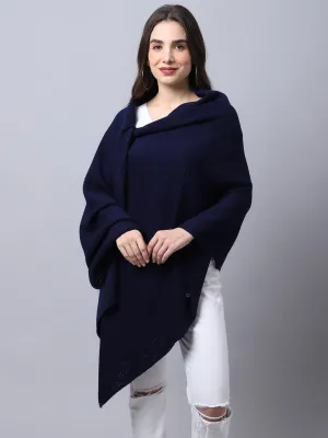 Women's Casual  Navy Self design Jacquard  Stole