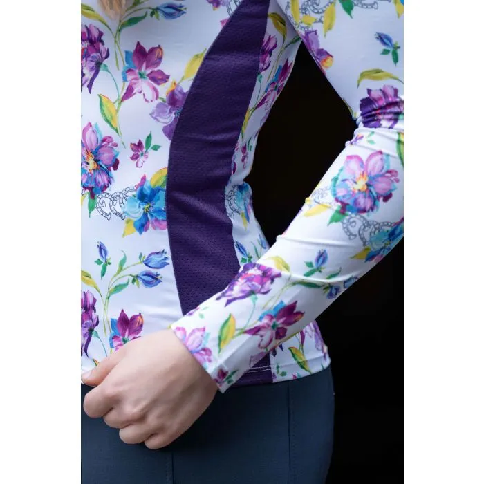 Women´s Functional Training Shirt Lilac Flower