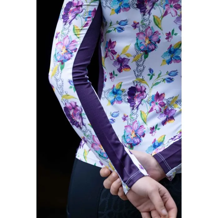 Women´s Functional Training Shirt Lilac Flower