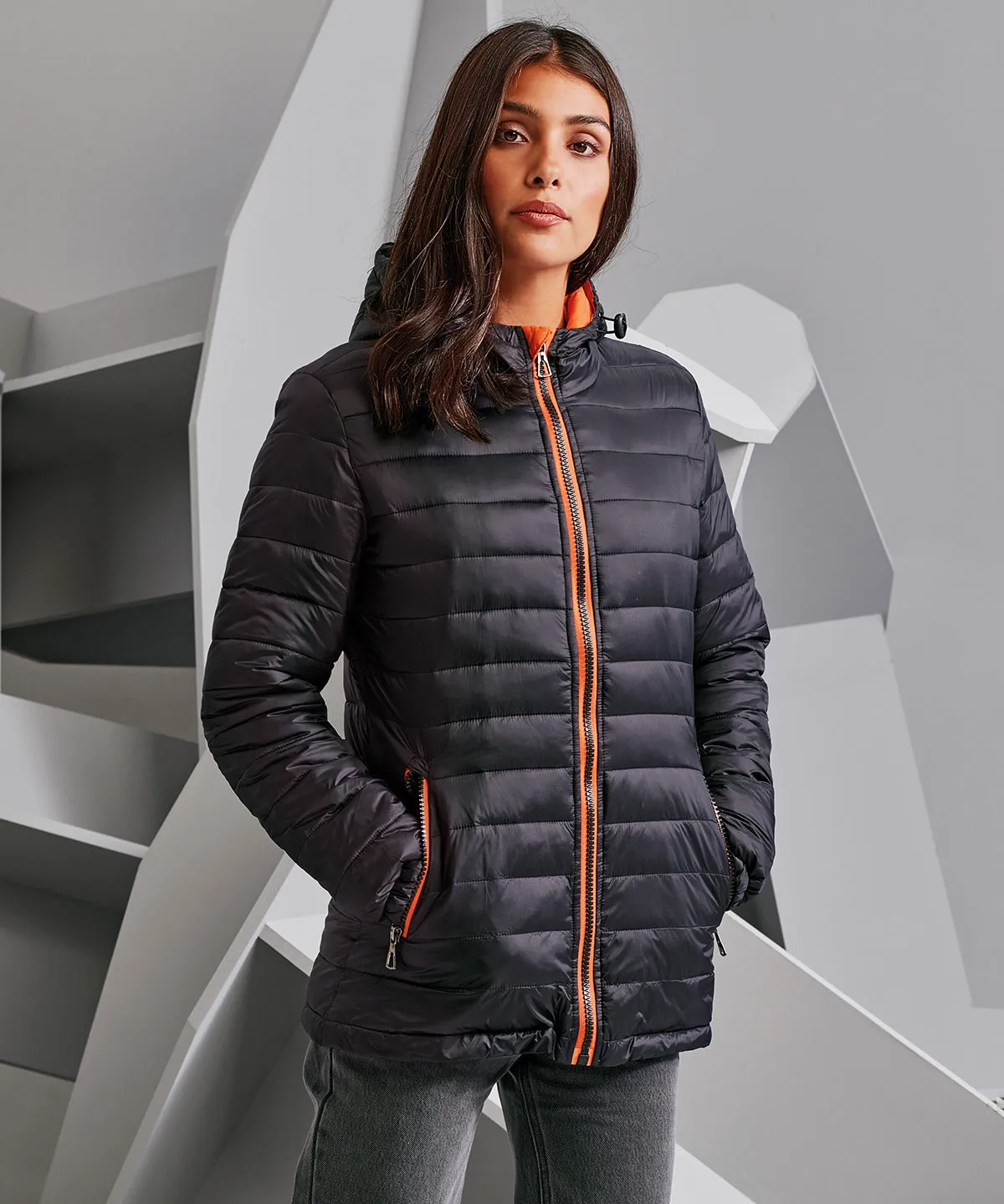 Womens padded jacket | Navy/Sapphire