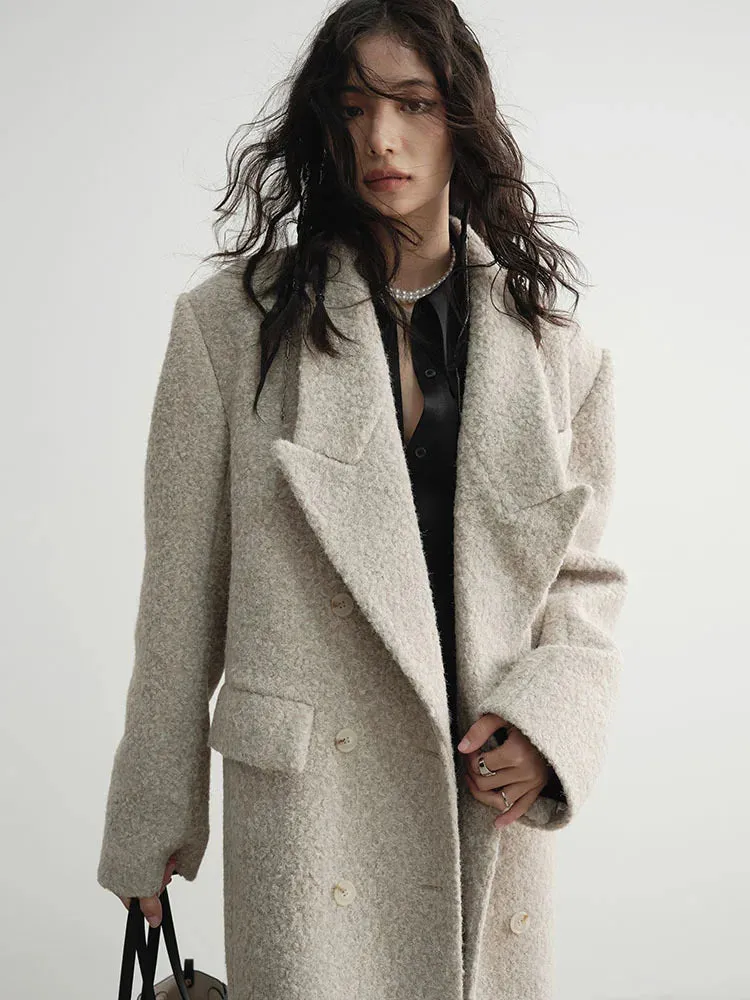 Women's Woolen Extra Long Trench Coat | Elegant Outerwear